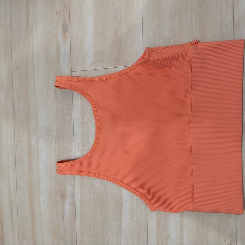Lululemon Orange Ribbed Tank Top